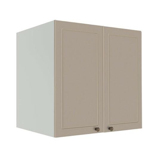 Módulo Armário Aéreo 68x70x56cm 2 Portas 100% MDF Cozinha Provence Robel Branco/Fendi Matte