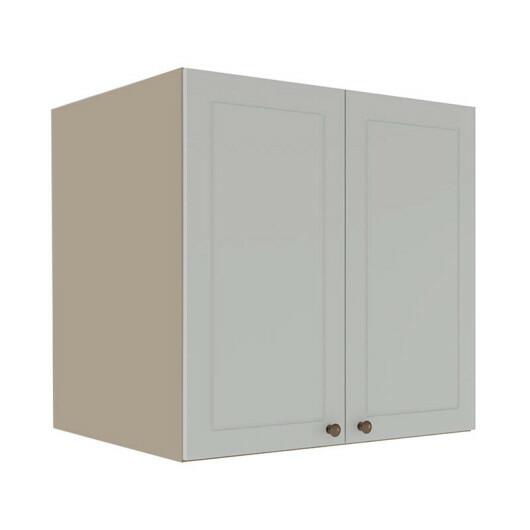 Módulo Armário Aéreo 68x70x56cm 2 Portas 100% MDF Cozinha Provence Robel Fendi/Branco Matte