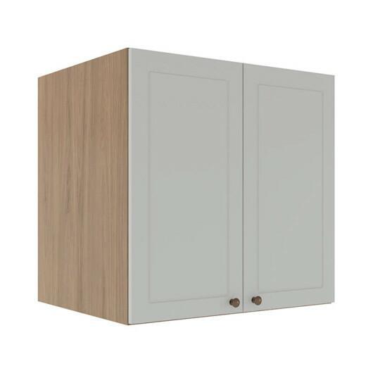 Módulo Armário Aéreo 68x70x56cm 2 Portas 100% MDF Cozinha Provence Robel Hanover/Branco Matte