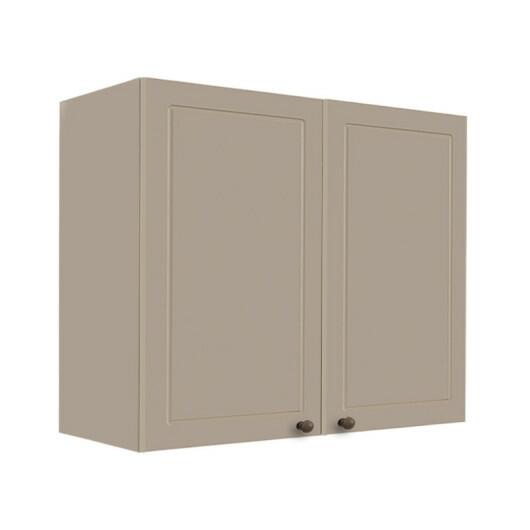 Módulo Armário Aéreo 68x80x34cm 2 Portas 100% MDF Cozinha Modulada Provence Robel Fendi/Fendi Matte