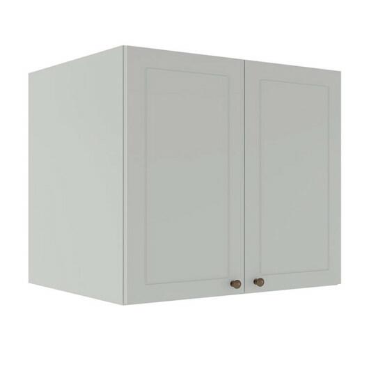 Módulo Armário Aéreo 68x80x56cm 2 Portas 100% MDF Cozinha Provence Robel Branco/Branco Matte