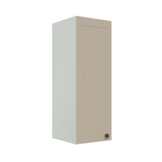 Módulo Armário Aéreo 88x30x34cm 1 Porta 100% MDF Cozinha Provence Robel Branco/Fendi Matte
