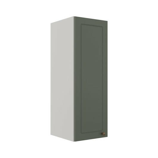 Módulo Armário Aéreo 88x30x34cm 1 Porta 100% MDF Cozinha Provence Robel Branco/Salvia Matte
