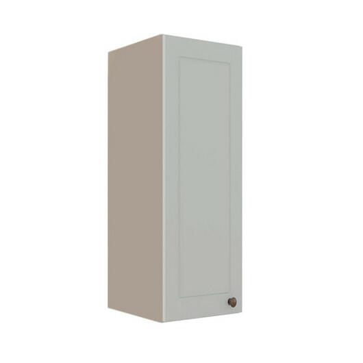 Módulo Armário Aéreo 88x30x34cm 1 Porta 100% MDF Cozinha Provence Robel Fendi/Branco Matte