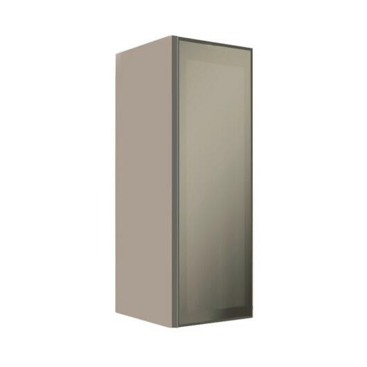 Módulo Armário Aéreo 88x30X34cm 1 Porta Vidro Reflecta Cozinha Modulada Robel Fendi
