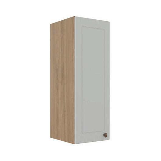 Módulo Armário Aéreo 88x30x34cm 1 Porta 100% MDF Cozinha Provence Robel Hanover/Branco Matte