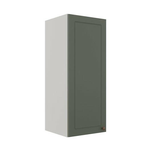 Módulo Armário Aéreo 88x35x34cm 1 Porta 100% MDF Cozinha Provence Robel Branco/Salvia Matte