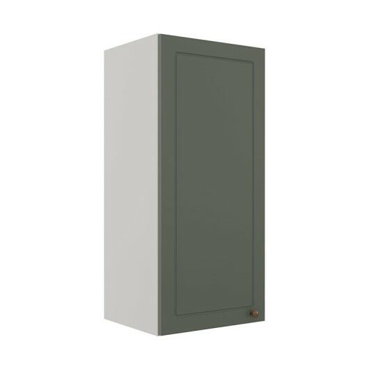 Módulo Armário Aéreo 88x40x34cm 1 Porta 100% MDF Cozinha Provence Robel Branco/Salvia Matte