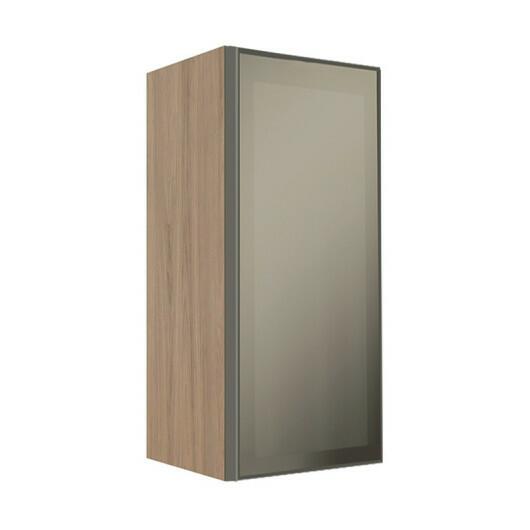Módulo Armário Aéreo 88x40X34cm 1 Porta Vidro Reflecta Cozinha Modulada Robel Hanover