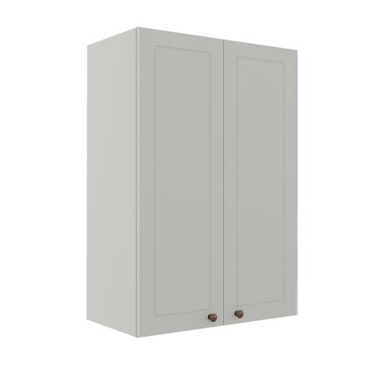 Módulo Armário Aéreo 88x60x34cm 2 Portas 100% MDF Cozinha Provence Robel Branco/Branco Matte