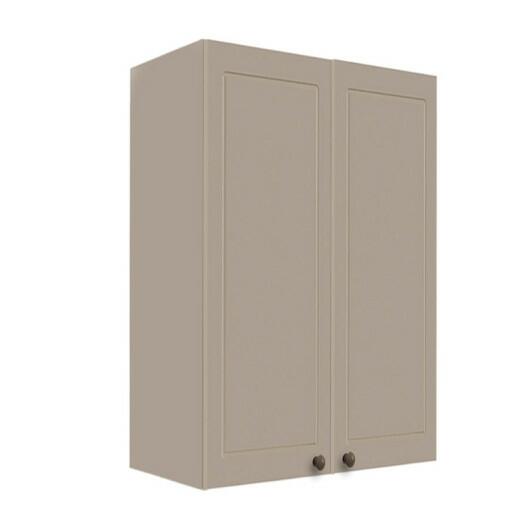 Módulo Armário Aéreo 88x60x34cm 2 Portas 100% MDF Cozinha Provence Robel Fendi/Fendi Matte