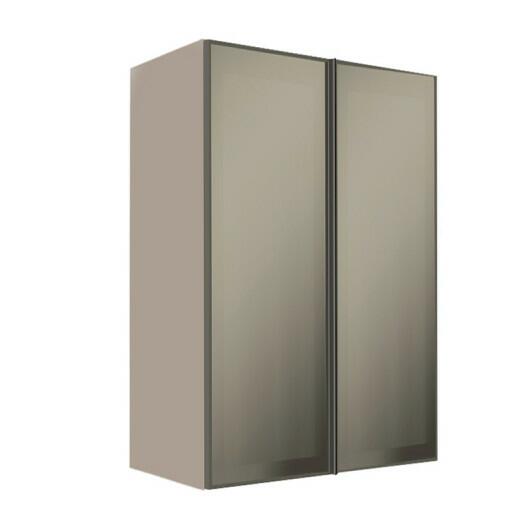 Módulo Armário Aéreo 88x60X34cm 2 Portas Vidro Reflecta Cozinha Modulada Robel Fendi
