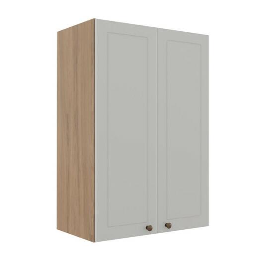 Módulo Armário Aéreo 88x60x34cm 2 Portas 100% MDF Cozinha Provence Robel Hanover/Branco Matte