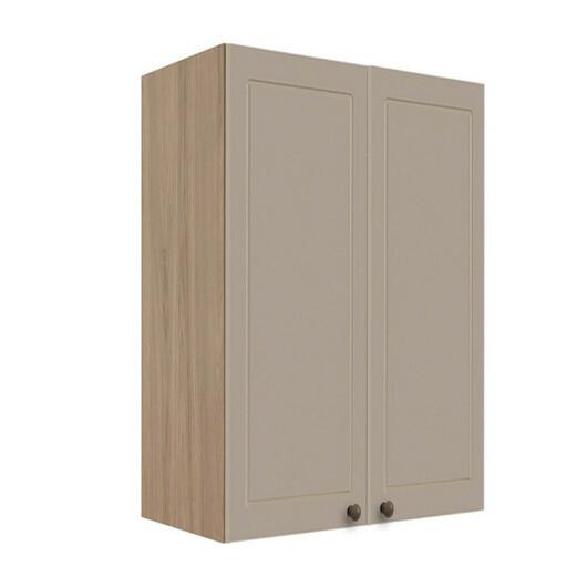Módulo Armário Aéreo 88x60x34cm 2 Portas 100% MDF Cozinha Provence Robel Hanover/Fendi Matte