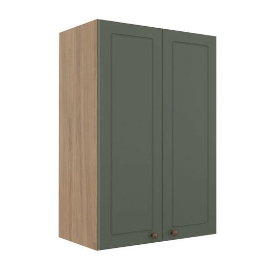 Módulo Armário Aéreo 88x60x34cm 2 Portas 100% MDF Cozinha Provence Robel Hanover/Salvia Matte