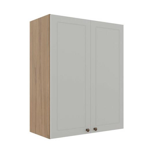 Módulo Armário Aéreo 88x70x34cm 2 Portas 100% MDF Cozinha Provence Robel Hanover/Branco Matte