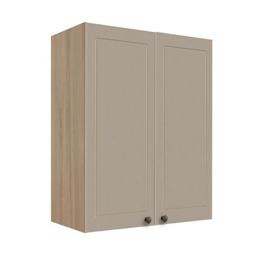 Módulo Armário Aéreo 88x70x34cm 2 Portas 100% MDF Cozinha Provence Robel Hanover/Fendi Matte