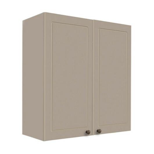 Módulo Armário Aéreo 88x80x34cm 2 Portas 100% MDF Cozinha Provence Robel Fendi/Fendi Matte