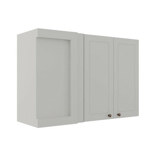 Módulo Armário Aéreo Canto Reto 68x100x34cm 100% MDF Cozinha Provence Robel Branco/Branco Matte