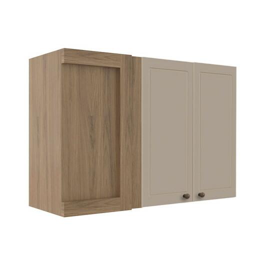 Módulo Armário Aéreo Canto Reto 68x100x34cm 100% MDF Cozinha Provence Robel Hanover/Fendi Matte