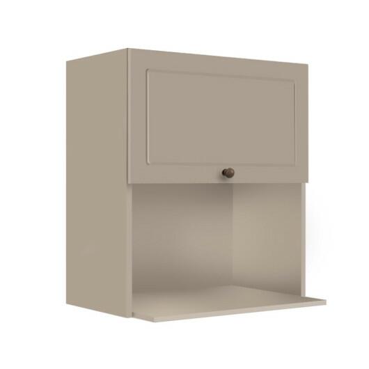 Módulo Armário Aéreo Nicho Micro-Ondas 68x60x43cm 100% MDF Cozinha Provence Robel Fendi/Fendi Matte