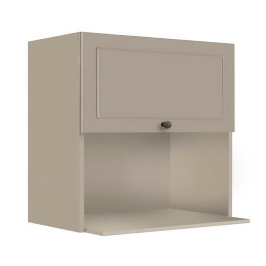 Módulo Armário Aéreo Nicho Micro-Ondas 68x70x43cm 100% MDF Cozinha Provence Robel Fendi/Fendi Matte