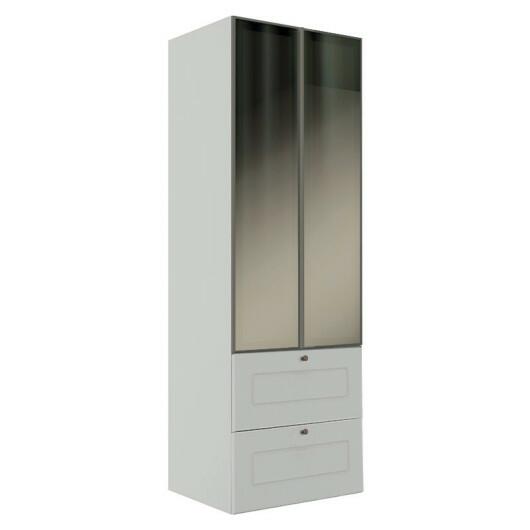Módulo Paneleiro 172x70x56cm 2G 2P Vidro Reflecta Cozinha Provence Robel Branco/Branco Matte