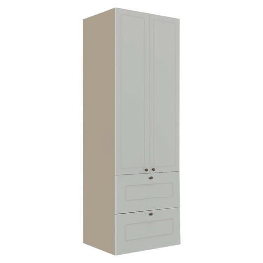 Módulo Paneleiro 172x70x56cm 2 Portas 2 Gavetas 100% MDF Cozinha Provence Robel Fendi/Branco Matte