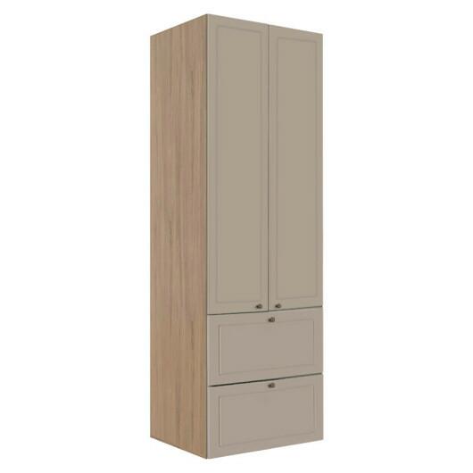Módulo Paneleiro 172x70x56cm 2 Portas 2 Gavetas 100% MDF Cozinha Provence Robel Hanover/Fendi Matte