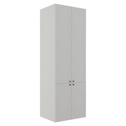 Módulo Paneleiro 208x70x56cm 4 Portas 100% MDF Cozinha Provence Robel Branco/Branco Matte