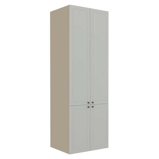 Módulo Paneleiro 208x70x56cm 4 Portas 100% MDF Cozinha Provence Robel Fendi/Branco Matte