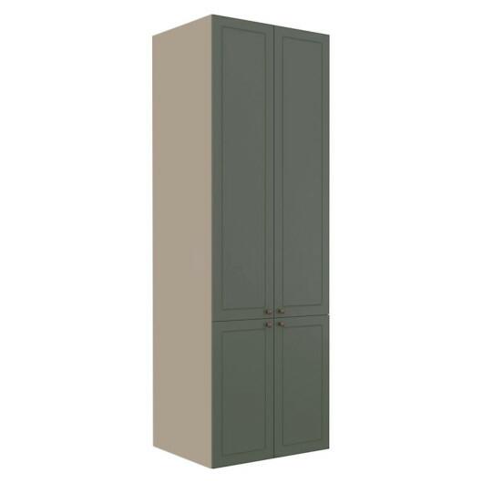 Módulo Paneleiro 208x70x56cm 4 Portas 100% MDF Cozinha Provence Robel Fendi/Salvia Matte