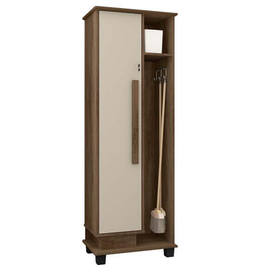 Multiuso Lavanderia com Porta Vassoura 1 Porta Berlim RV Móveis Freijo/Off White