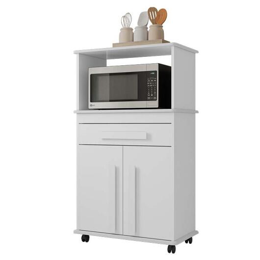 Balcão Multiuso Para Micro-ondas ou Forno 74cm Toronto RV Móveis Branco Balcão Multiuso Para Micro-ondas ou Forno 74cm Toronto RV Móveis Branco