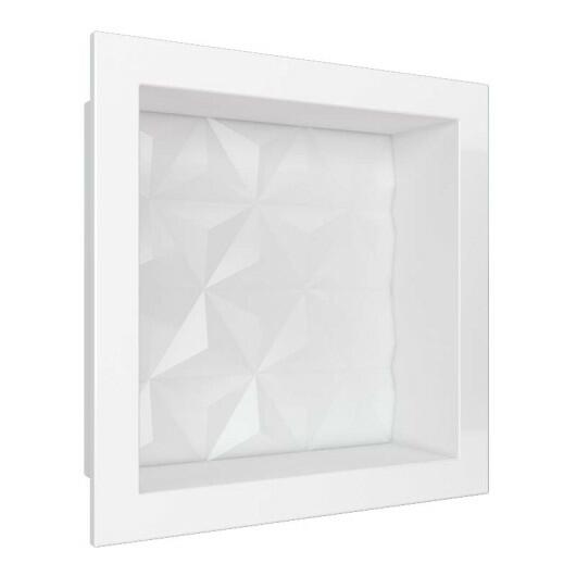 Nicho Para Banheiro 30x30x10 Mármore Sintético Cozimax Branco Textura