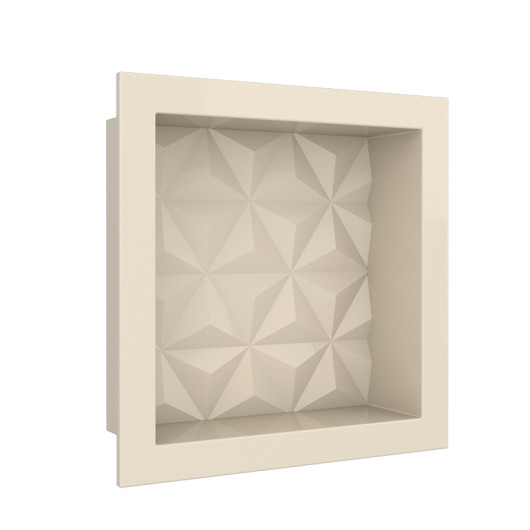 Nicho Parede Para Banheiro 30x30x10 Mármore Sintético Cozimax Bege Textura