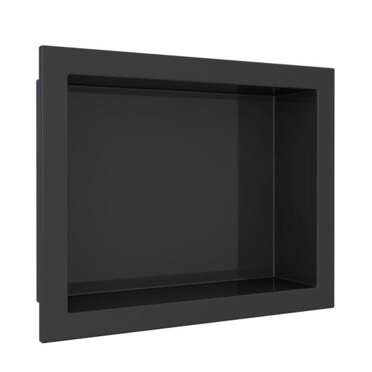 Nicho Para Banheiro 40x30x10 Mármore Sintético Cozimax Preto Liso
