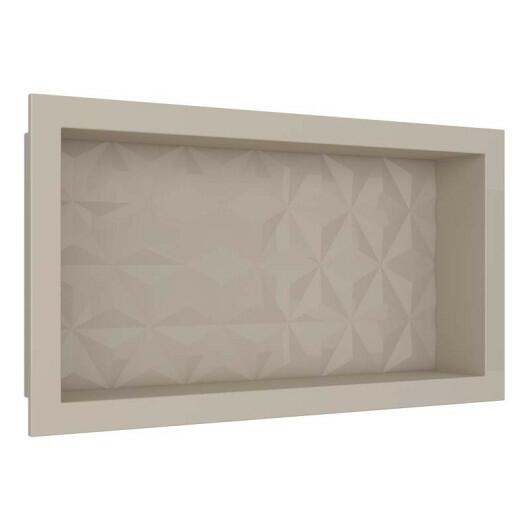 Nicho Para Banheiro 60x30X10 Mármore Sintético Cozimax Bege Textura