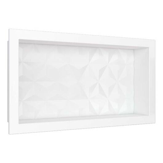 Nicho Para Banheiro 60x30X10 Mármore Sintético Cozimax Branco Textura