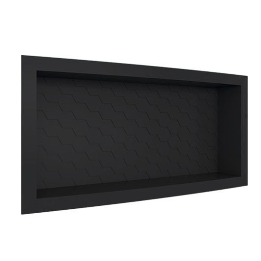 Nicho Parede Para Banheiro 60x27x9cm Termoplástico Cozimax Preto
