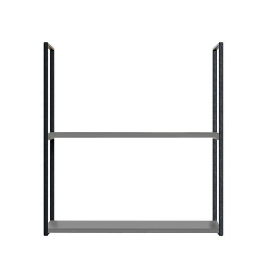Módulo Nicho Metal 68x60x33cm 2 Prateleiras Cozinha Modulada Robel Cinza