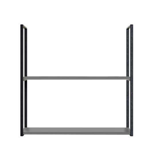 Módulo Nicho Metal 68x70x33cm 2 Prateleiras Cozinha Modulada Robel Cinza