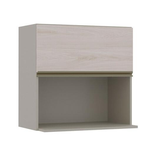 Módulo Armário Aéreo Nicho Micro-Omdas 68x70 100% MDF Cozinha Modulada Gold Robel Fendi/Aspen