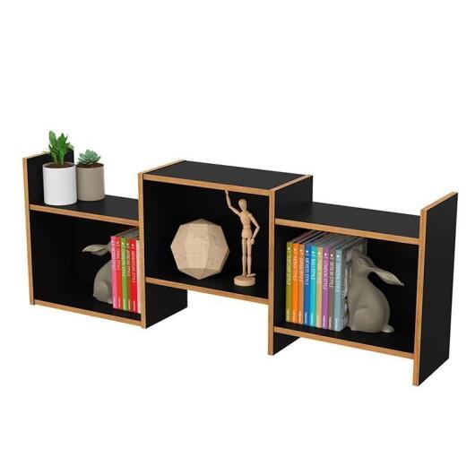 Nicho de Parede Decorativo Livros 124cm Million Patrimar Preto/Cinamomo