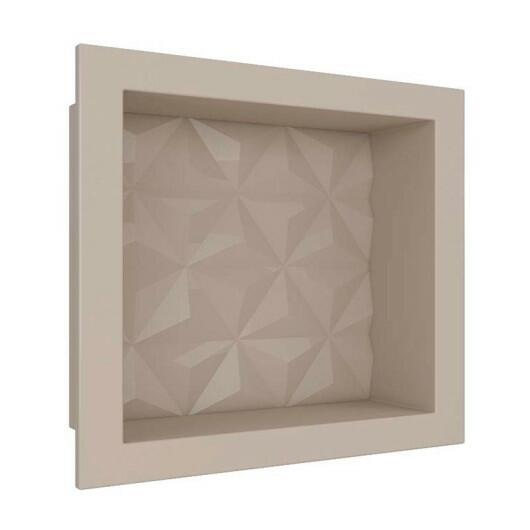 Nicho Para Banheiro 40x30x10 Mármore Sintético Cozimax Bege Textura