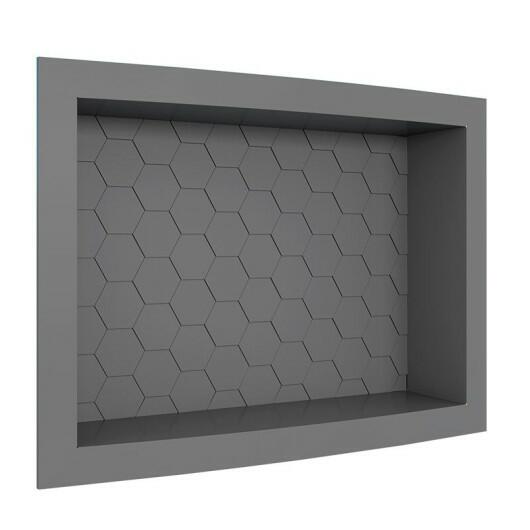 Nicho Para Banheiro 40x27x9.5 Termoplástico Cozimax Chumbo