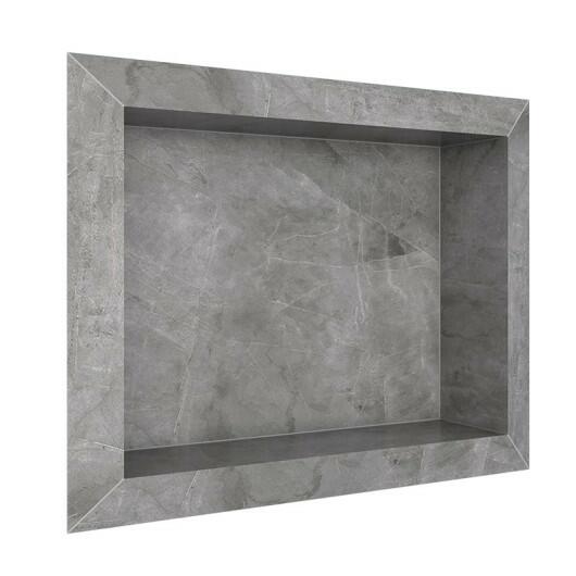 Nicho Para Banheiro 40x30X10 Porcelanato Polido Diamante Cozimax Cinza