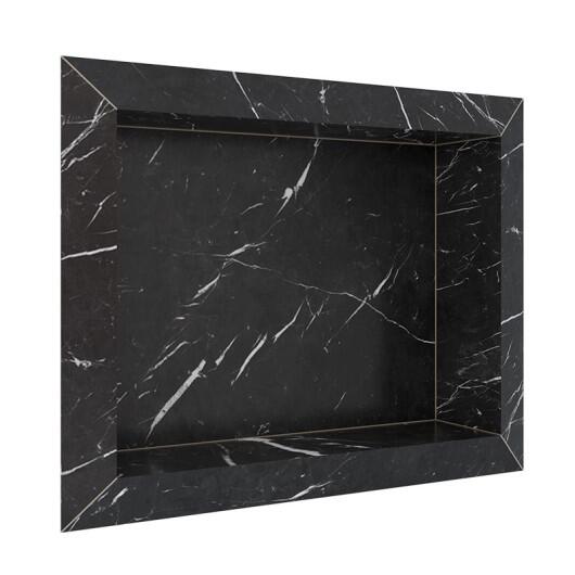 Nicho Para Banheiro 40x30X10 Porcelanato Polido Diamante Cozimax Preto