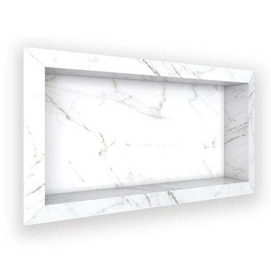 Nicho Para Banheiro 60x30x10 Porcelanato Polido Diamante Cozimax Branco