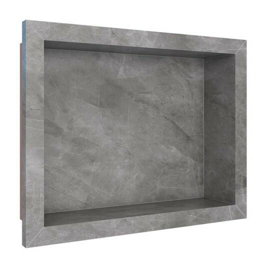 Nicho Para Banheiro 40x30X10 Porcelanato Polido Tradicional Cozimax Cinza
